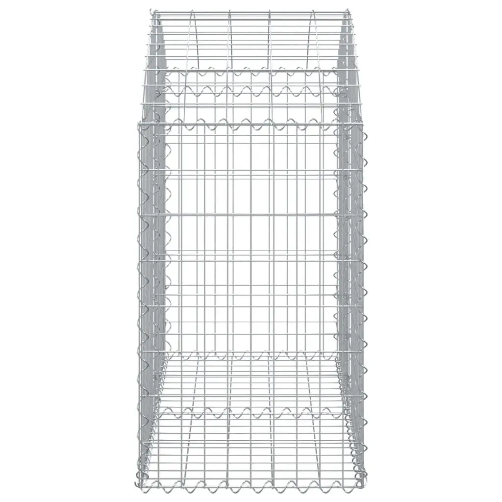 Gabion Basket Galvanised Iron Wire 100x50x80/100 cm Silver