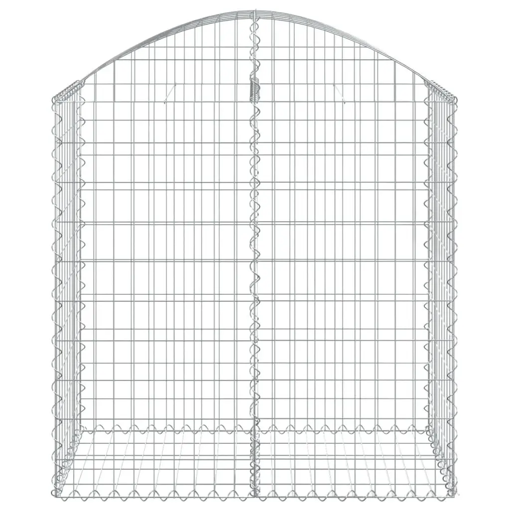 Arched Gabion Basket Galvanised Iron 100x50x100120 cm Silver Garden Barrier Retaining Wall Cage