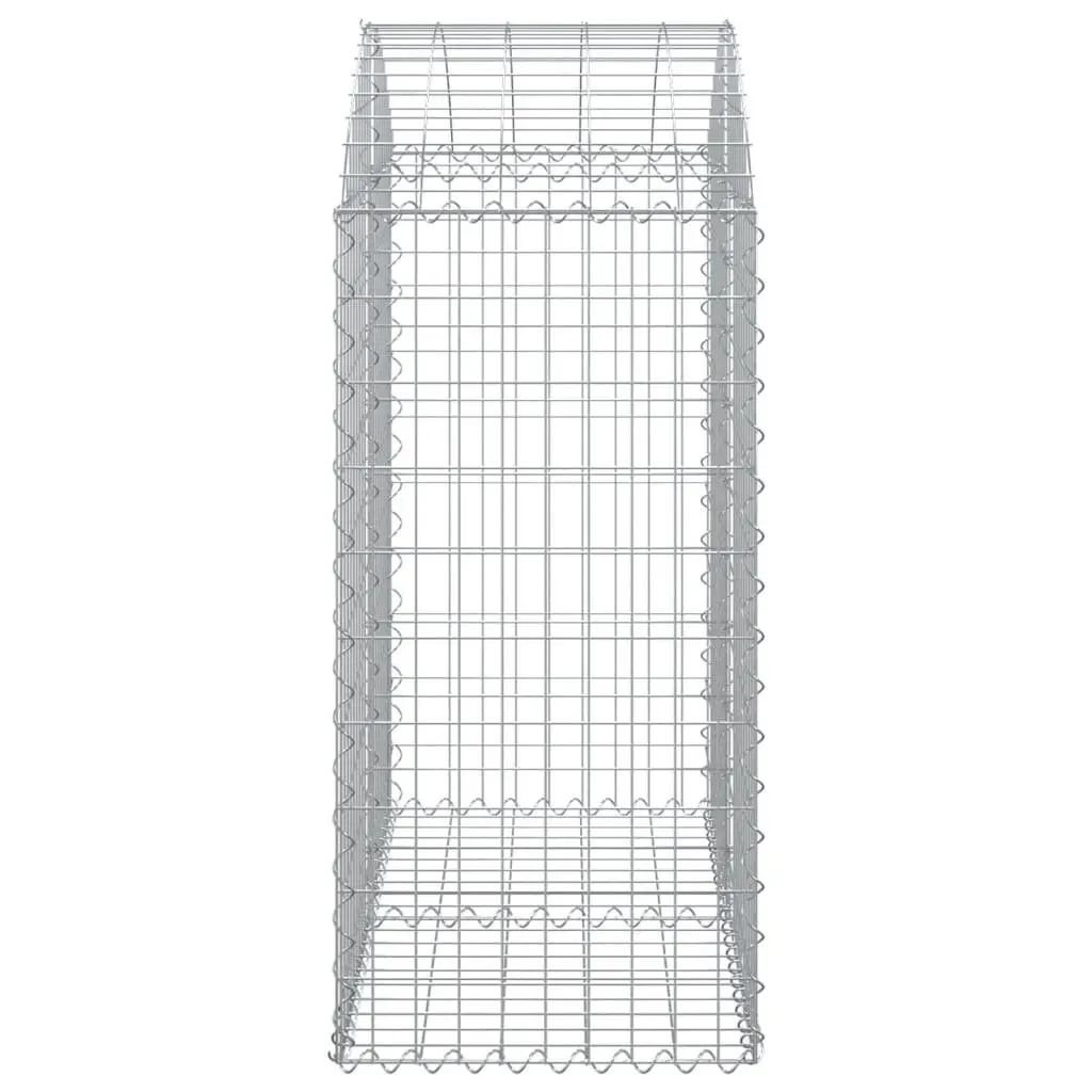 Arched Gabion Basket Galvanised Iron 100x50x100120 cm Silver Garden Barrier Retaining Wall Cage