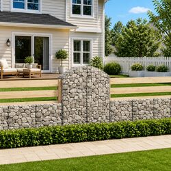Sturdy Arched Gabion Basket for Garden Retaining Walls
