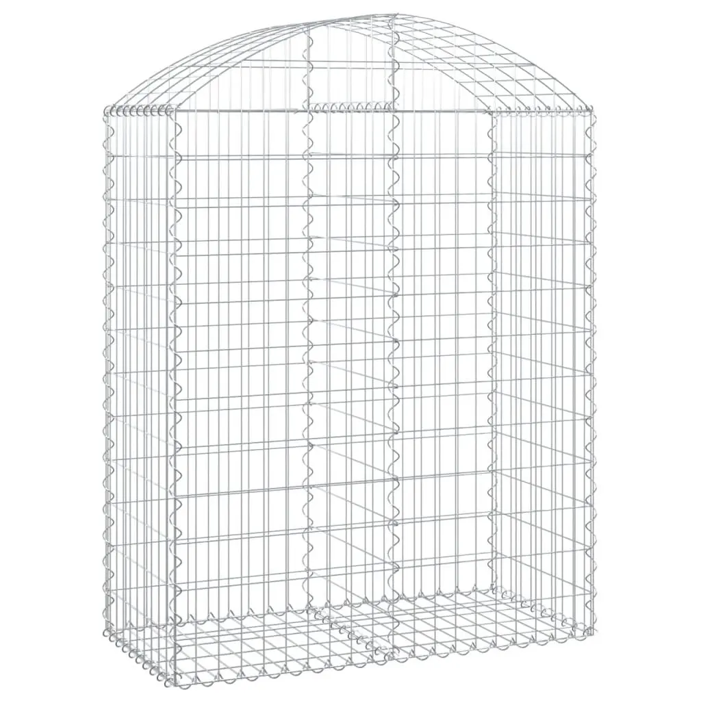 Gabion Basket Galvanised Iron 100x50x120140 cm Silver