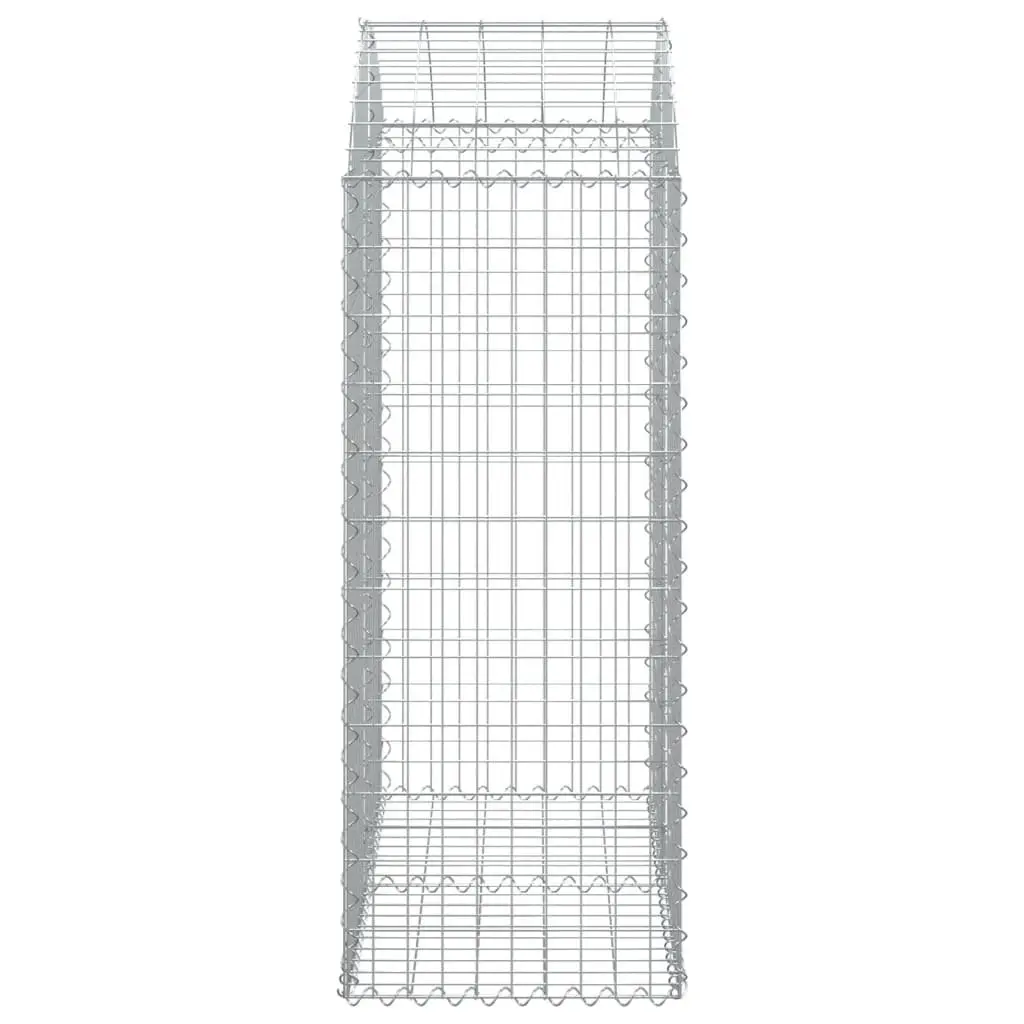 Gabion Basket Galvanised Iron 100x50x120140 cm Silver