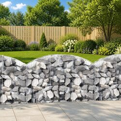 Durable Arched Gabion Basket for Garden Boundaries