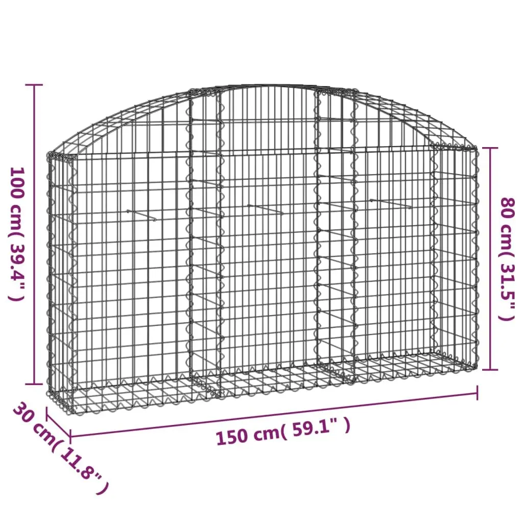 Arched Gabion Basket for Garden Boundaries