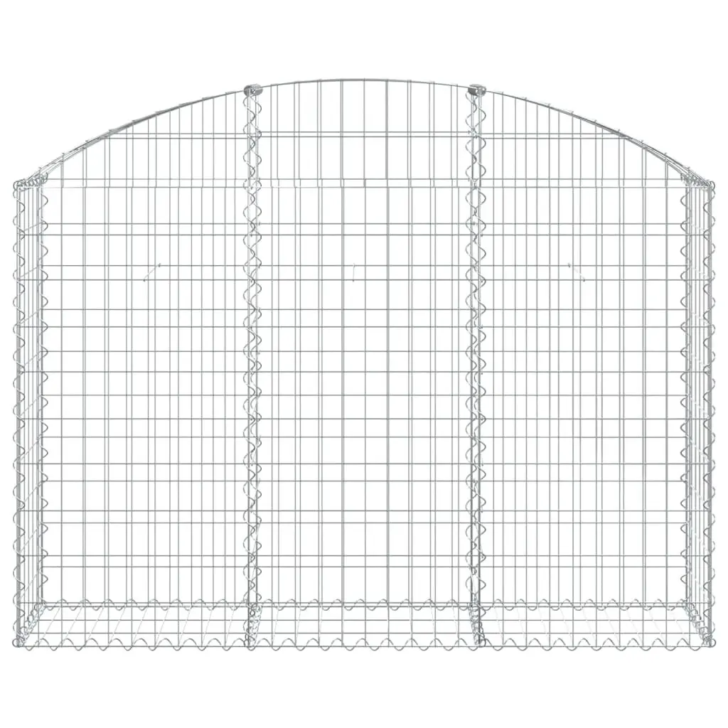Gabion Basket Garden Barrier Galvanised Iron 150x30x100120cm Silver