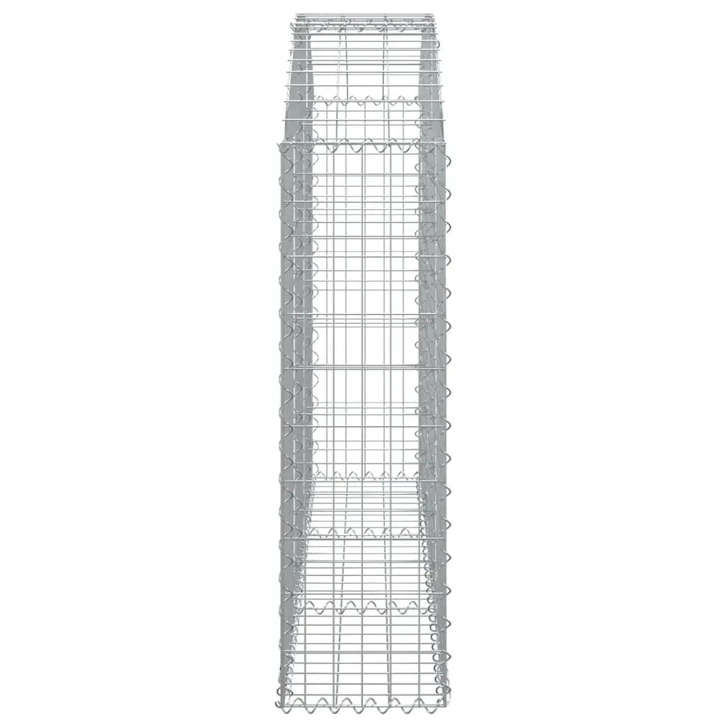 Gabion Basket Garden Barrier Galvanised Iron 150x30x100120cm Silver