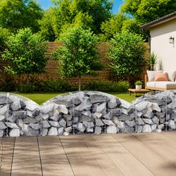Sturdy Arched Gabion Basket 150x50x40/60 cm for Your Garden