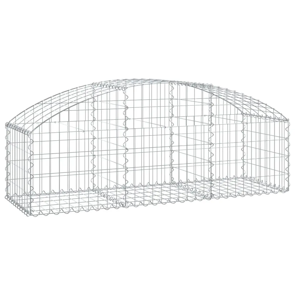 Arched Gabion Basket 150x50x40/60 cm Garden Barrier Retaining Wall Decorative