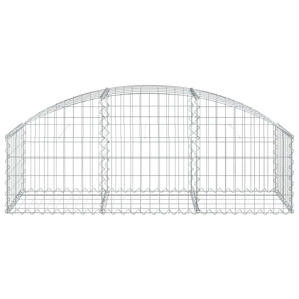 Arched Gabion Basket 150x50x40/60 cm Garden Barrier Retaining Wall Decorative