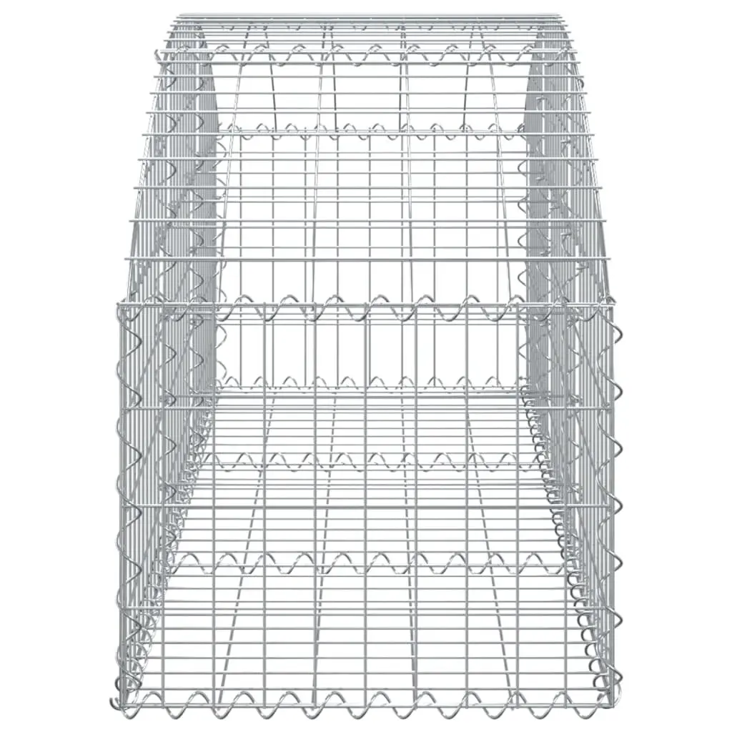 Arched Gabion Basket 150x50x40/60 cm Garden Barrier Retaining Wall Decorative