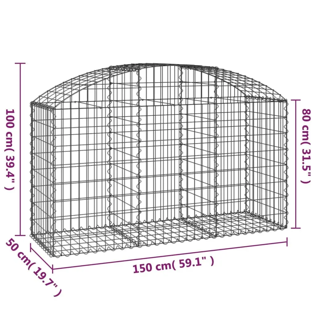 Arched Gabion Basket for Garden Barrier