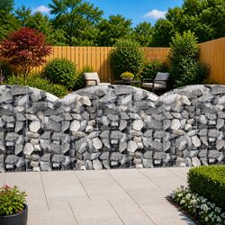 Sturdy Arched Gabion Basket for Garden Walls