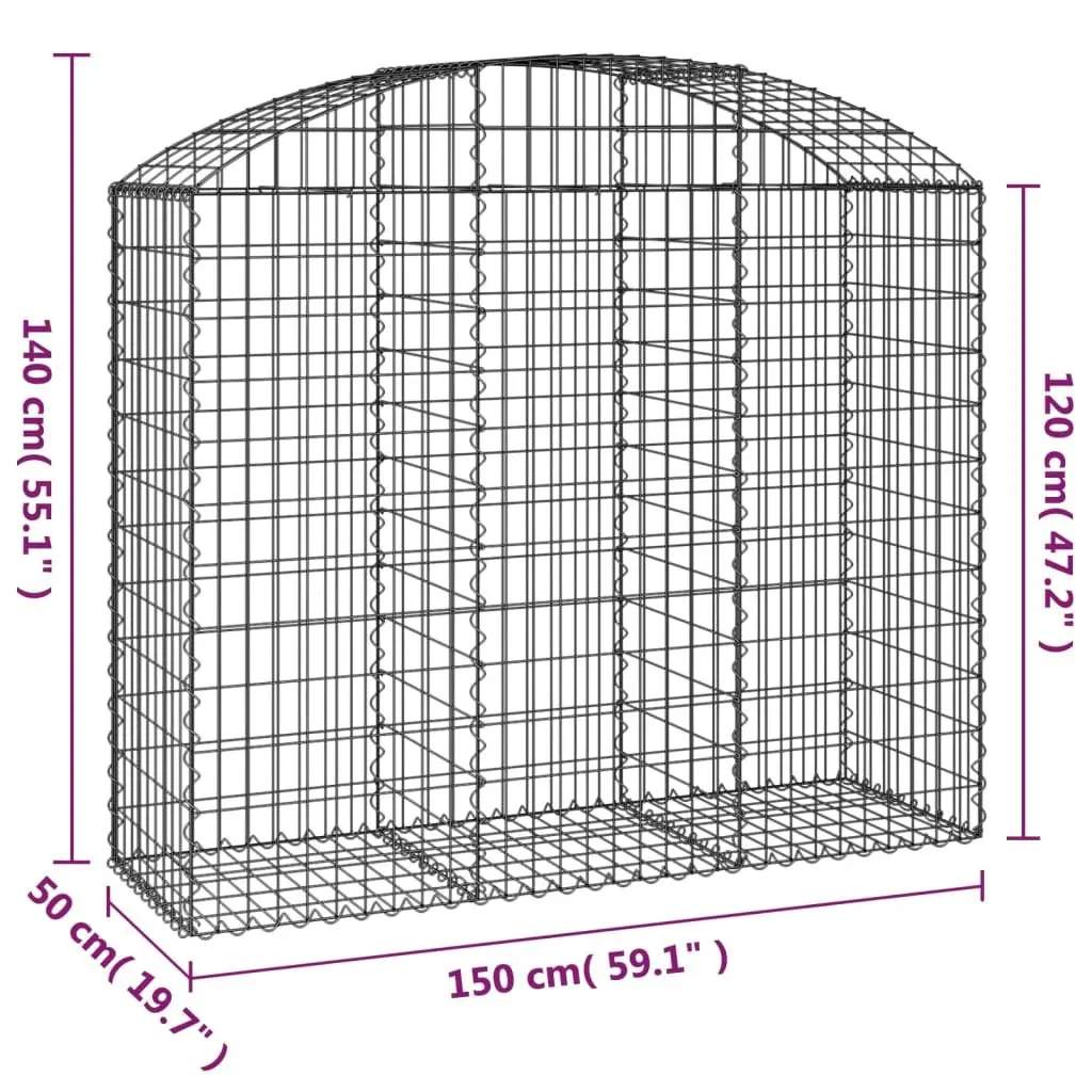 Arched Gabion Basket for Garden Use