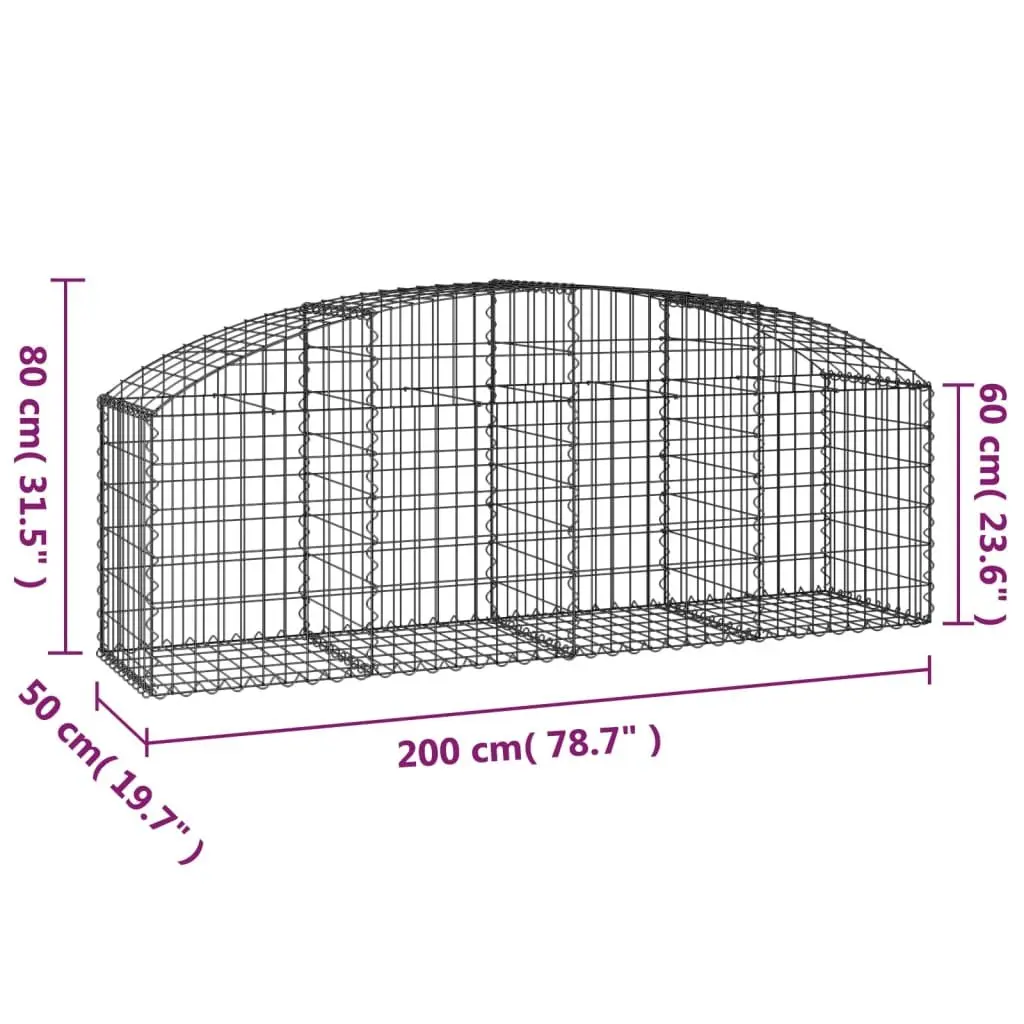 Arched Gabion Basket for Decorative Landscaping