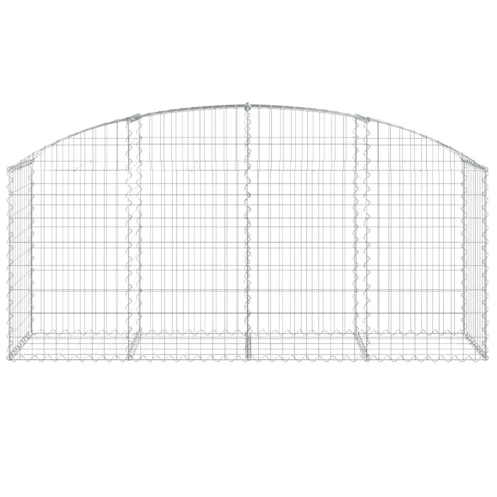 Gabion Basket Galvanised Iron 200x50x80/100 cm Silver
