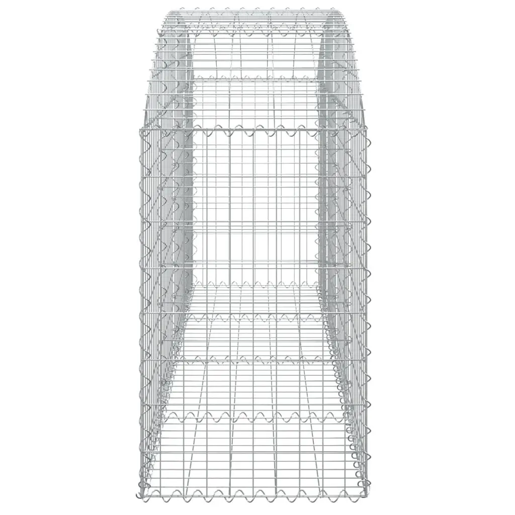Gabion Basket Galvanised Iron 200x50x80/100 cm Silver