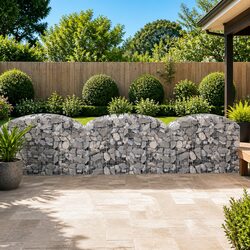Sturdy Arched Gabion Basket for Garden Retaining Wall