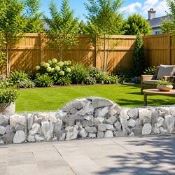 Sturdy Arched Gabion Basket for Garden Barriers 200x30x40/60 cm