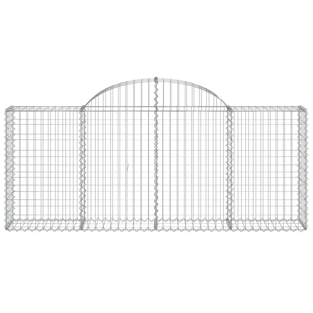 Arched Gabion Basket 200x30x80/100 cm for Gardens