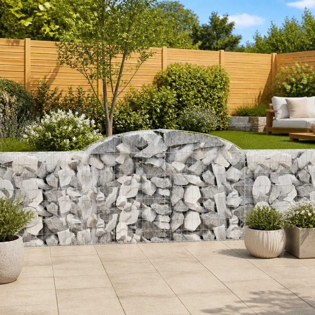Arched Gabion Basket for Garden Barriers