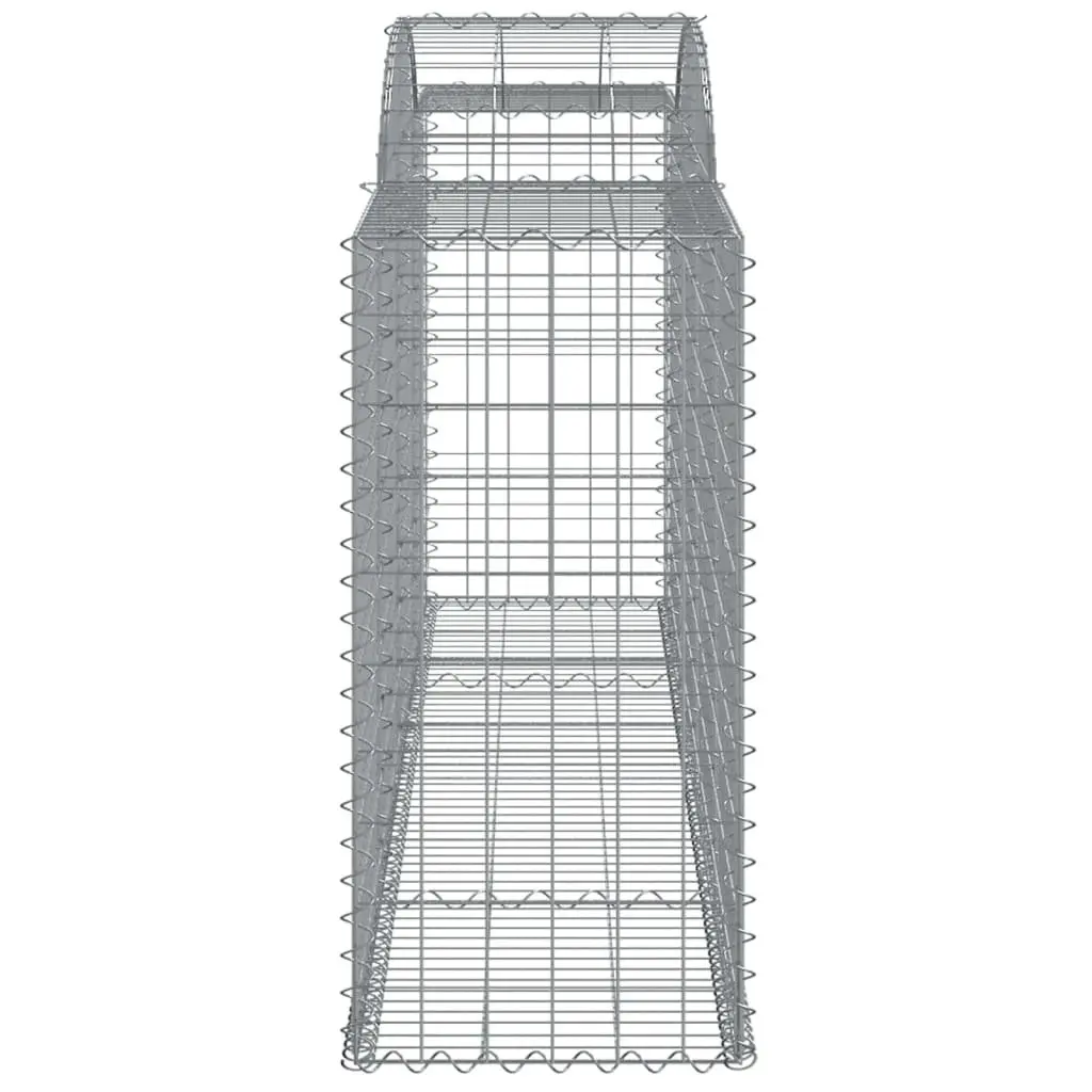 Arched Gabion Basket Galvanised Iron 300 x 50 x 100120 cm Silver
