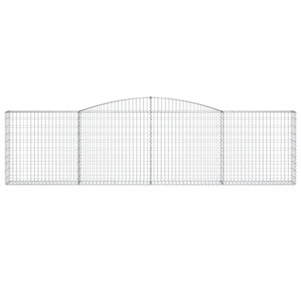 Gabion Basket Galvanised Iron 400x30x100120 cm Silver Garden Barrier Retaining Wall Decorative