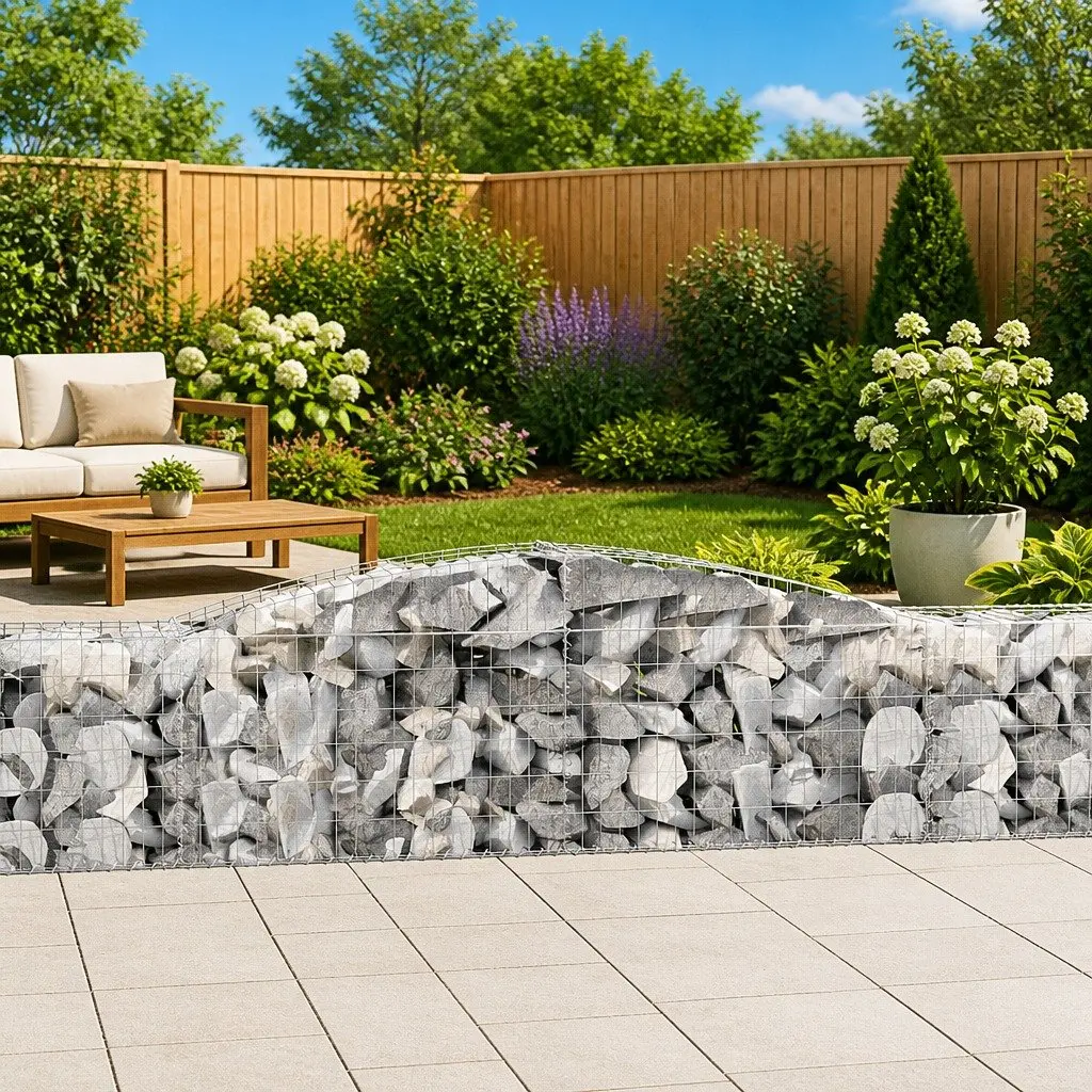 Arched Gabion Basket Garden Barrier Retaining Wall Outdoor Decoration