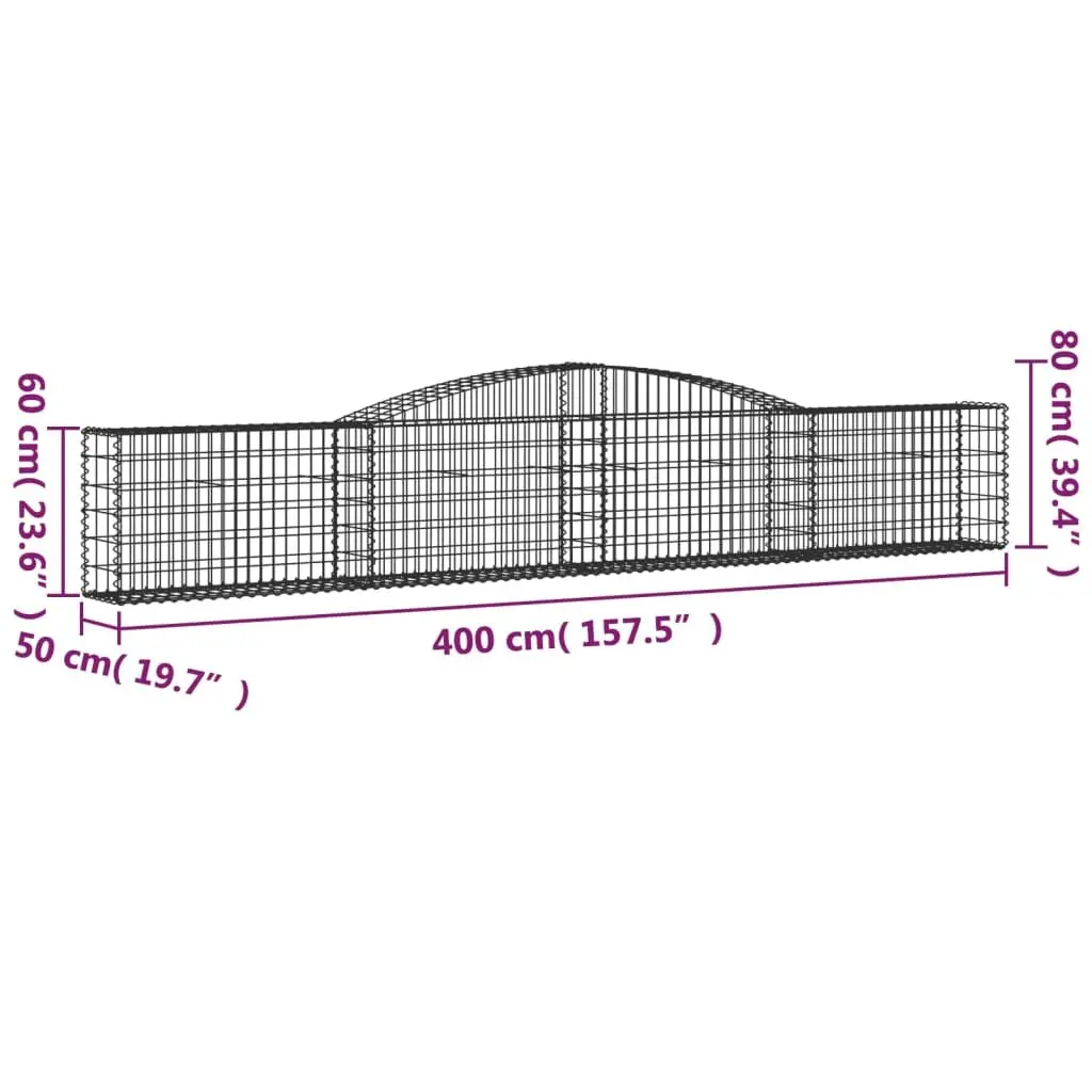 Arched Gabion Basket Garden Barrier Retaining Wall Outdoor Decoration