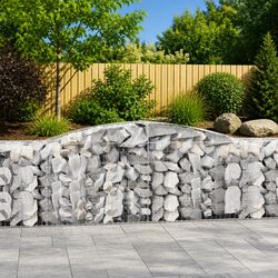 Sturdy Arched Gabion Basket 400x50x80/100 cm Garden Barrier