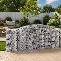 Premium Arched Gabion Basket 400x50x100/120 cm for Garden