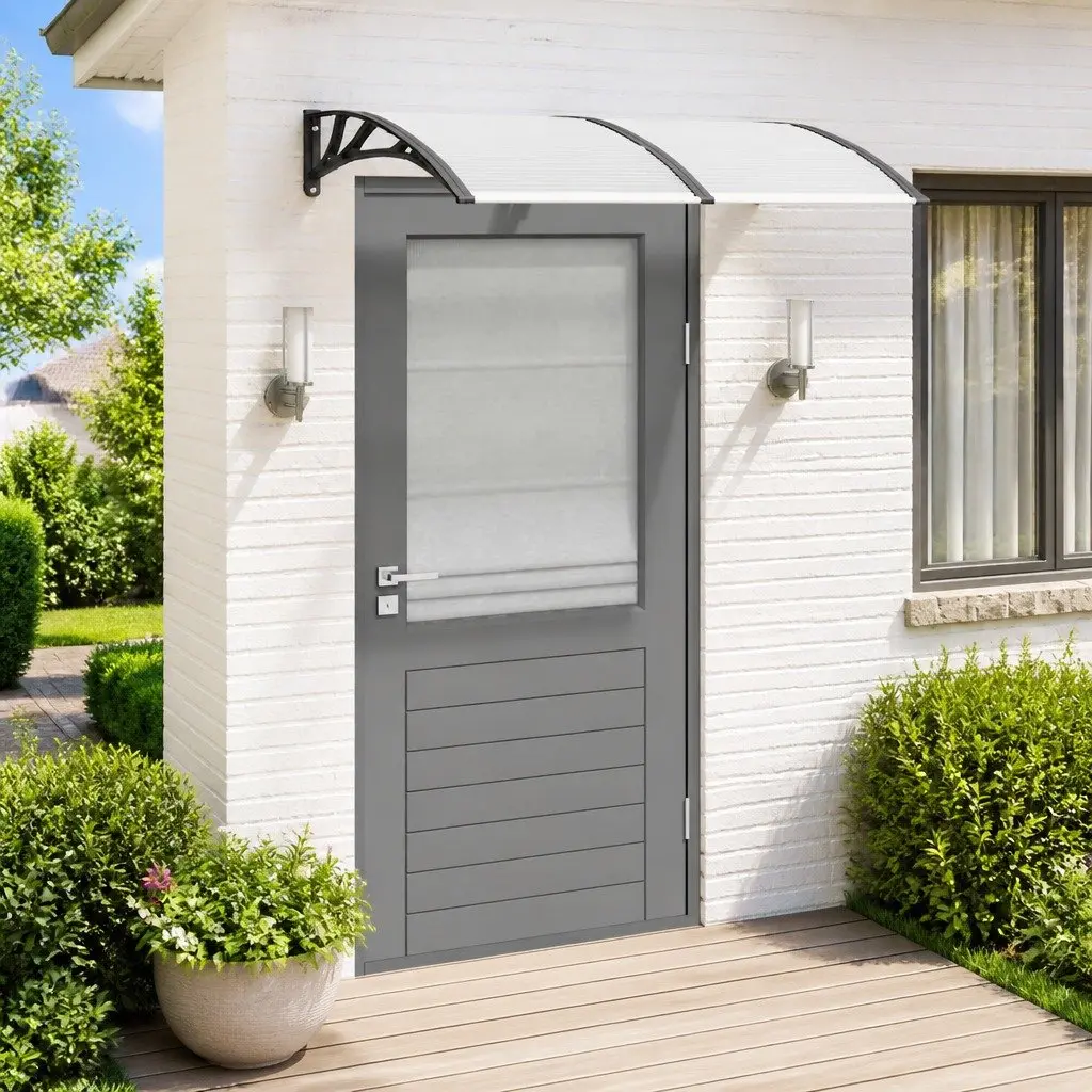 Black Door Canopy 150x100cm Polycarbonate Awning