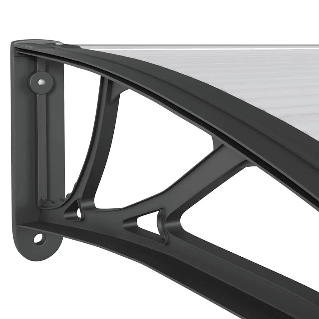 Door Canopy Black 300x100 cm Awning