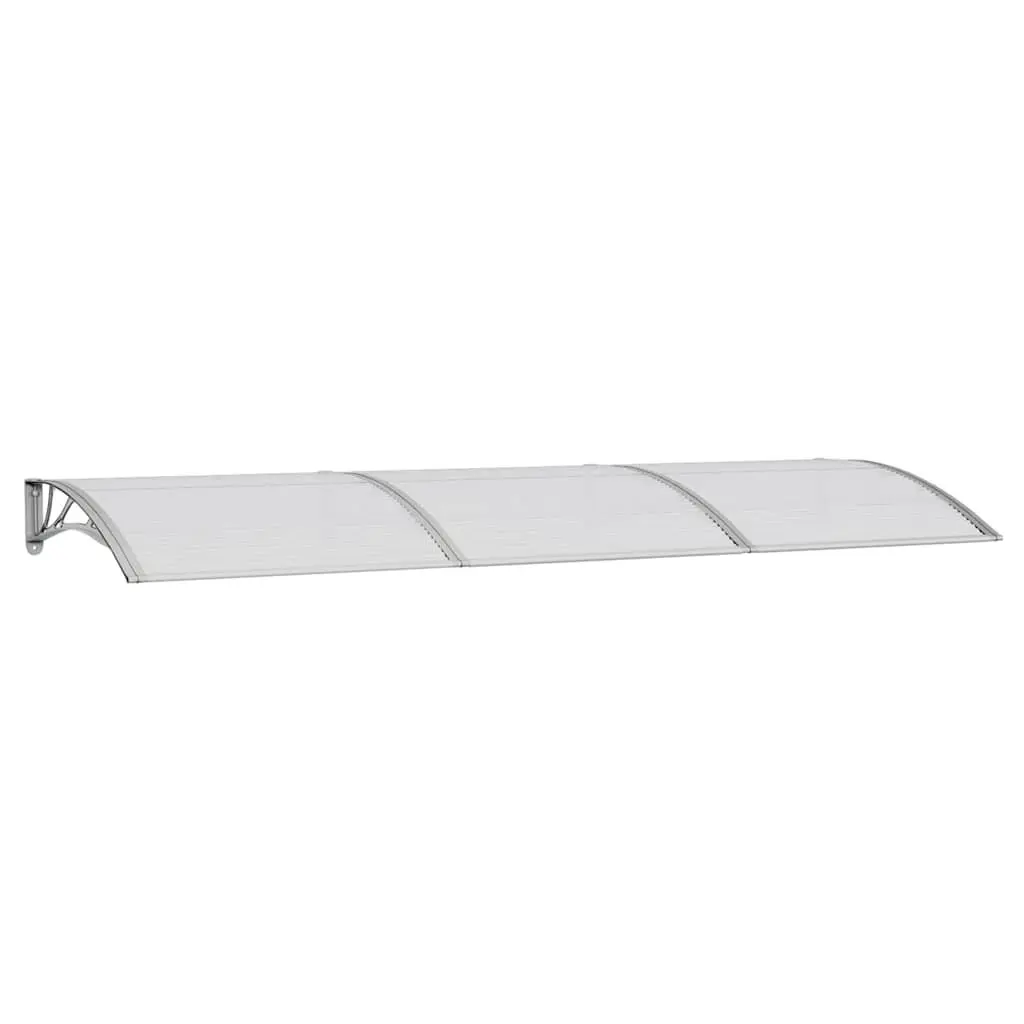 Door Canopy Grey 300x100 cm Polycarbonate Front Entrance Weather Porch Shelter