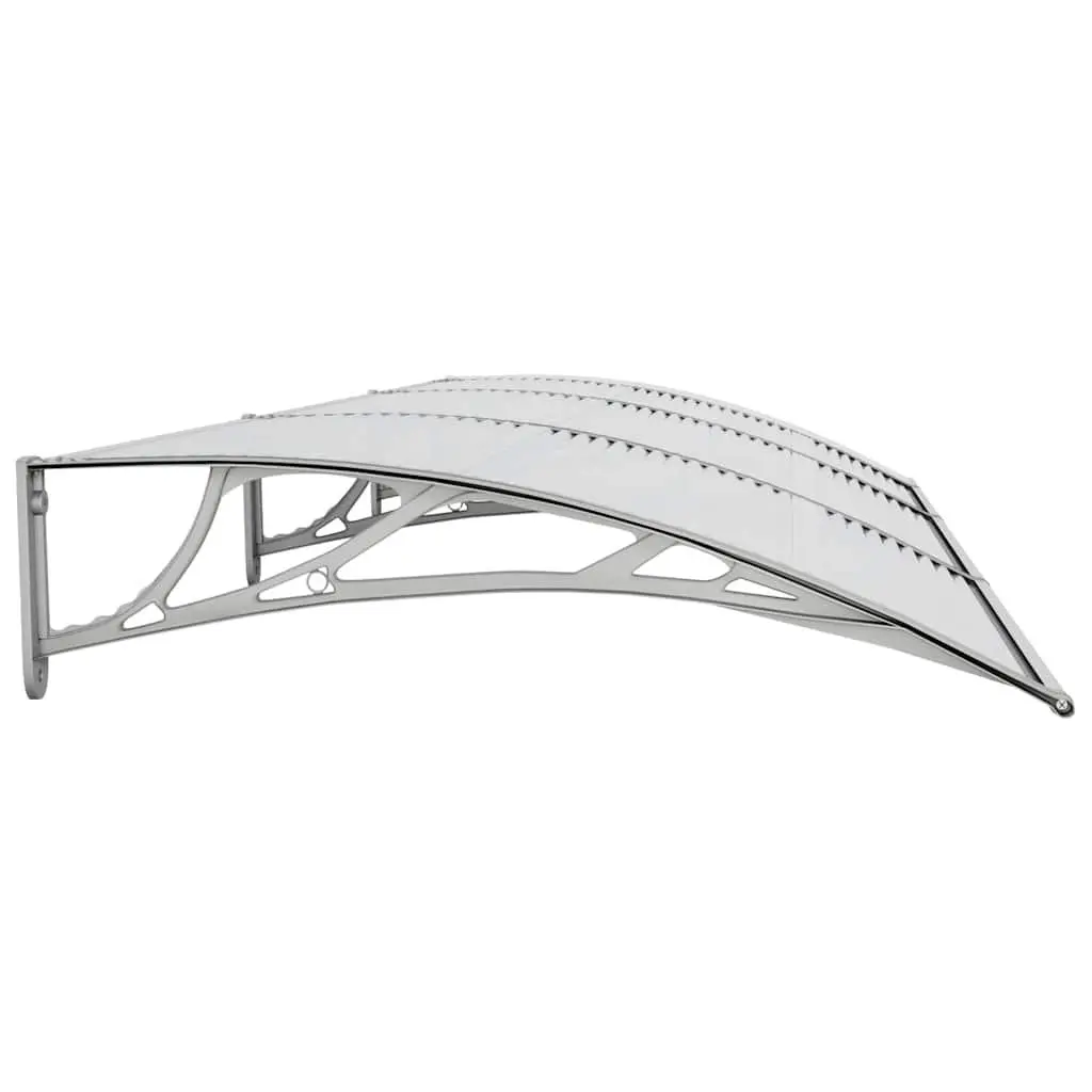 Door Canopy Grey 300x100 cm Polycarbonate Front Entrance Weather Porch Shelter