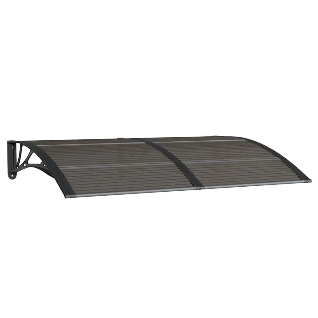 Black Polycarbonate Door Canopy 150x100cm for Durable Protection