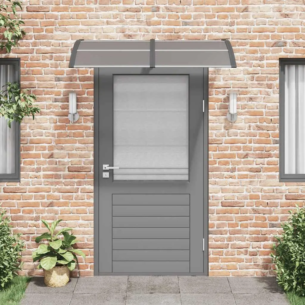 Black Polycarbonate Door Canopy 150x100cm for Durable Protection