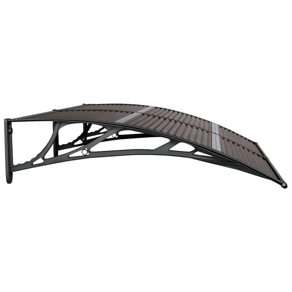 Black Polycarbonate Door Canopy 150x100cm for Durable Protection