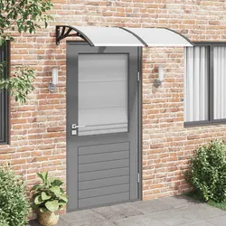 Durable Black Polycarbonate Door Canopy 150x75cm Awning