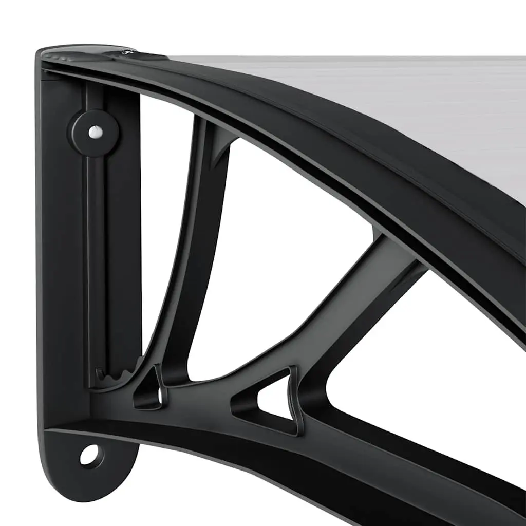 Door Canopy Polycarbonate 150x75cm Black