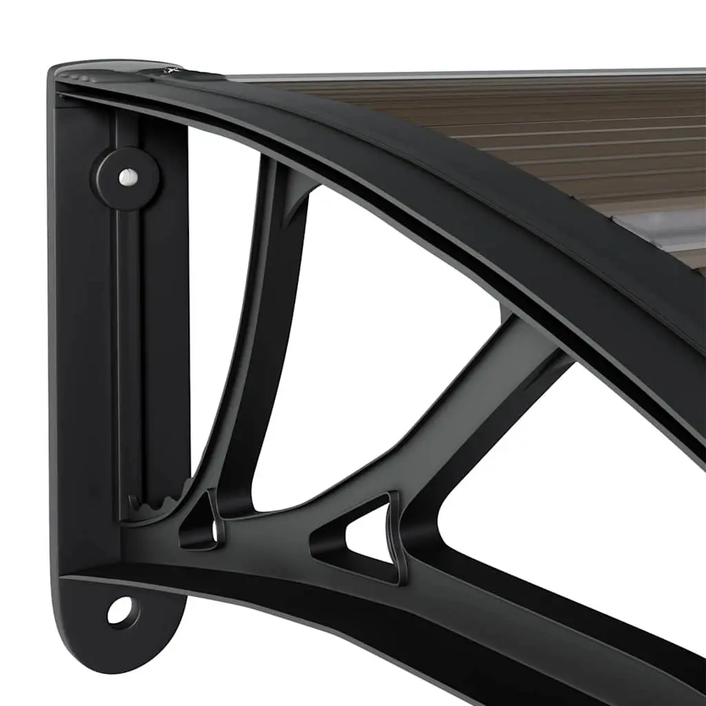 Door Canopy Polycarbonate 150x75cm Black