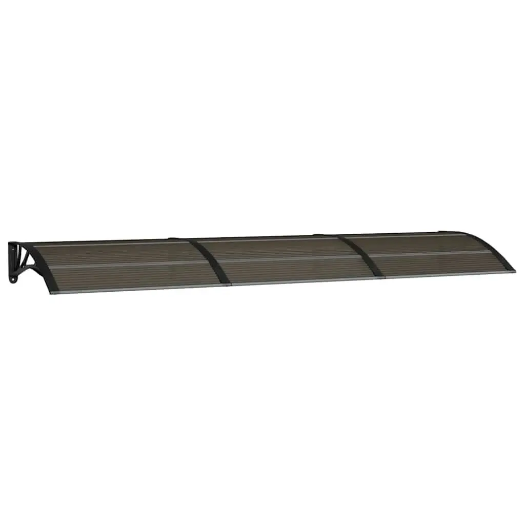 Black Polycarbonate Door Canopy 300x75 cm