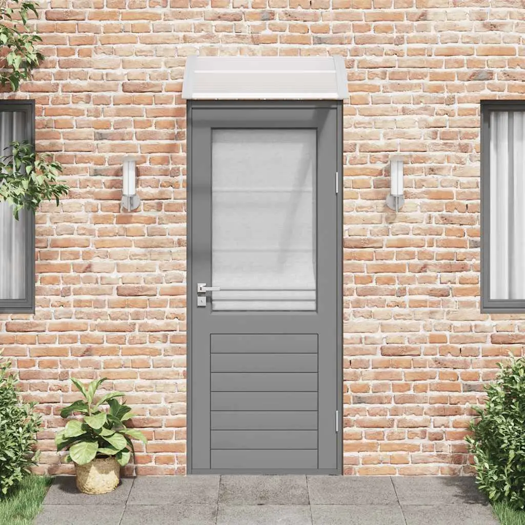 Grey Polycarbonate Door Canopy 80x75 cm