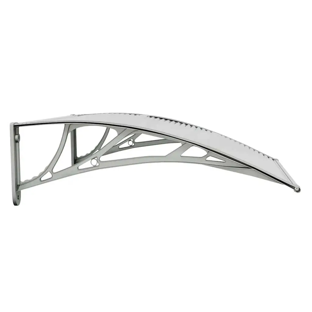 Grey Polycarbonate Door Canopy 80x75 cm