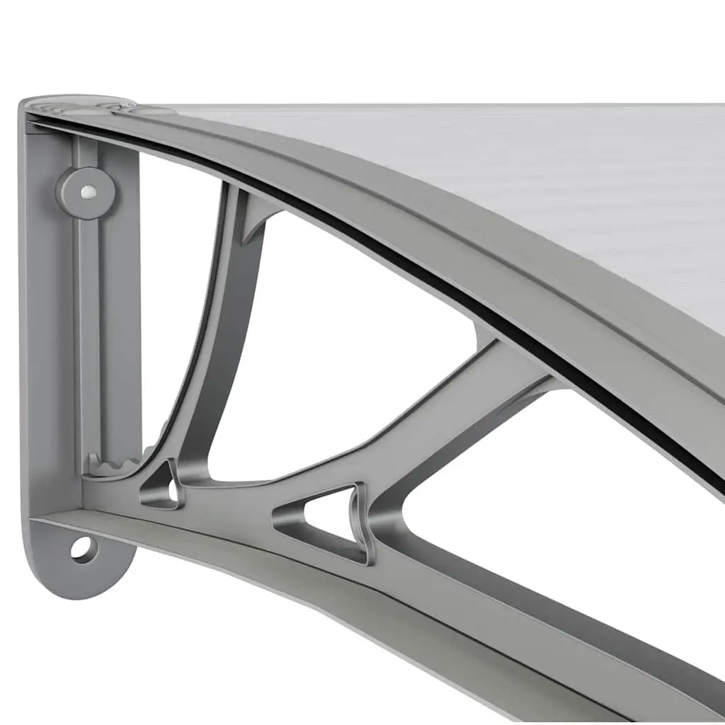 Grey Polycarbonate Door Canopy 80x75 cm