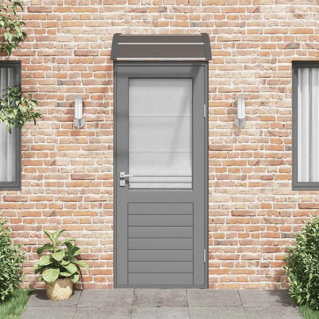 Black Polycarbonate Door Canopy 80x75 cm