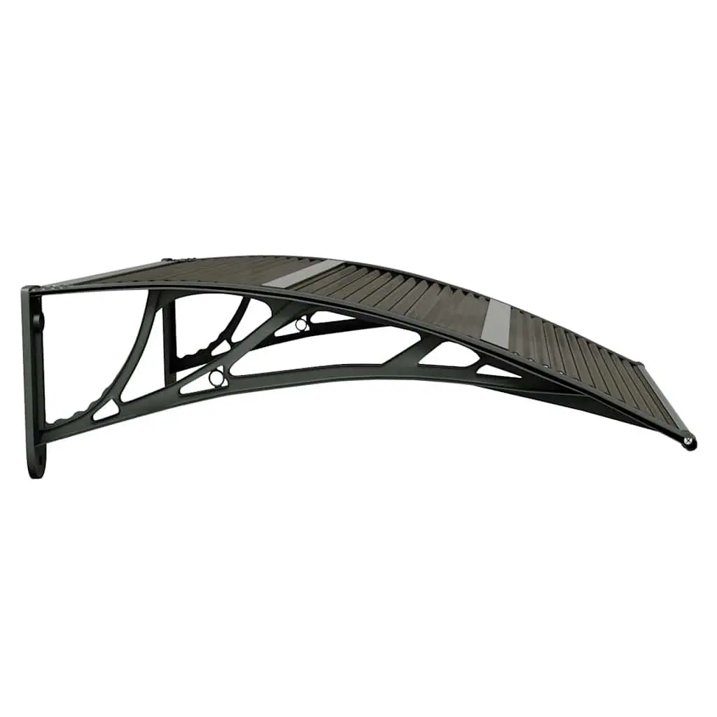 Black Polycarbonate Door Canopy 80x75 cm
