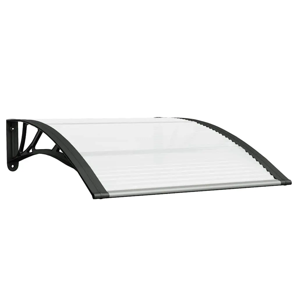 Door Canopy Polycarbonate 100x75cm Black