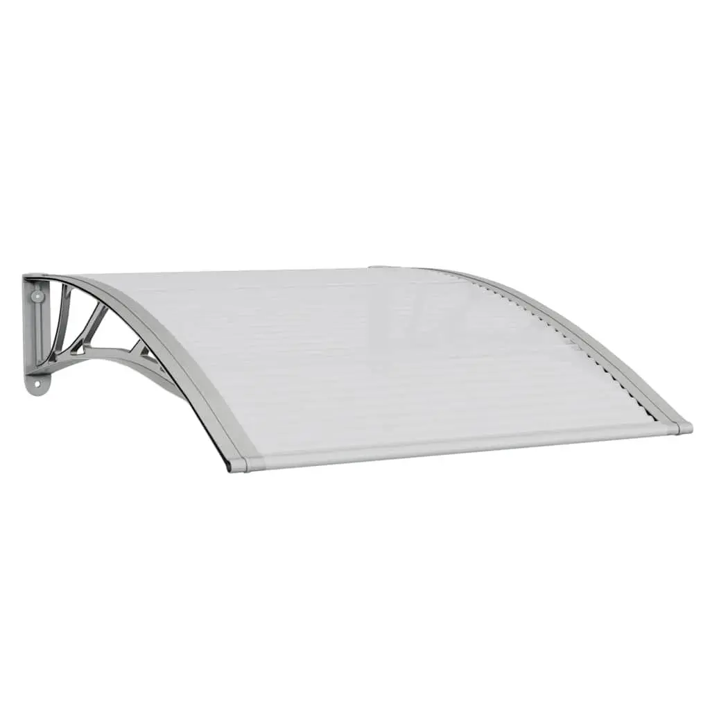 Grey Polycarbonate Door Canopy 100x75cm