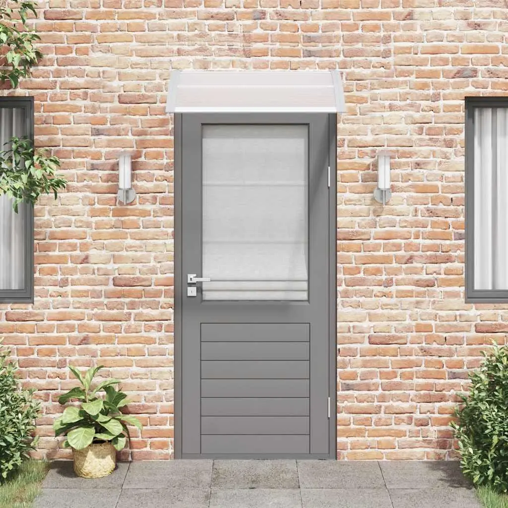 Grey Polycarbonate Door Canopy 100x75cm