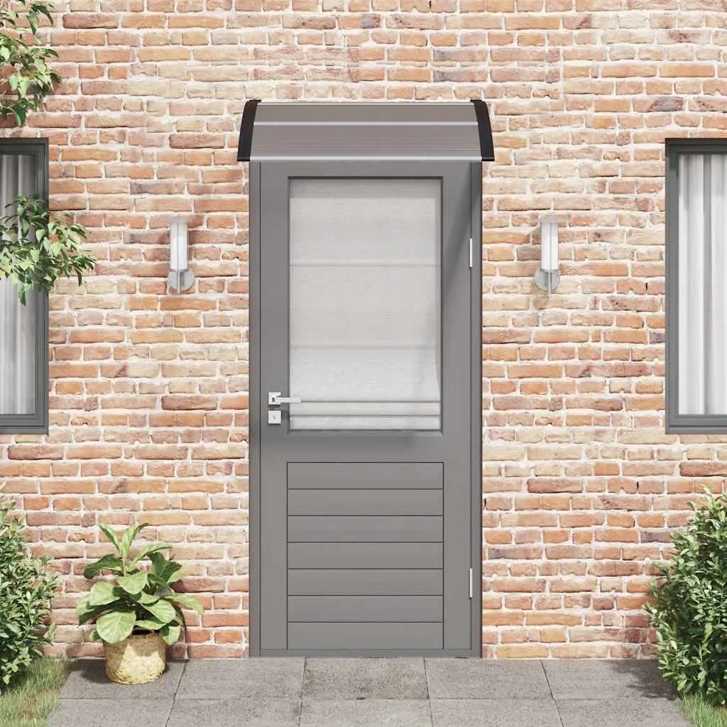 Door Canopy Polycarbonate 100x80 cm Black